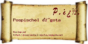 Pospischel Ágota névjegykártya